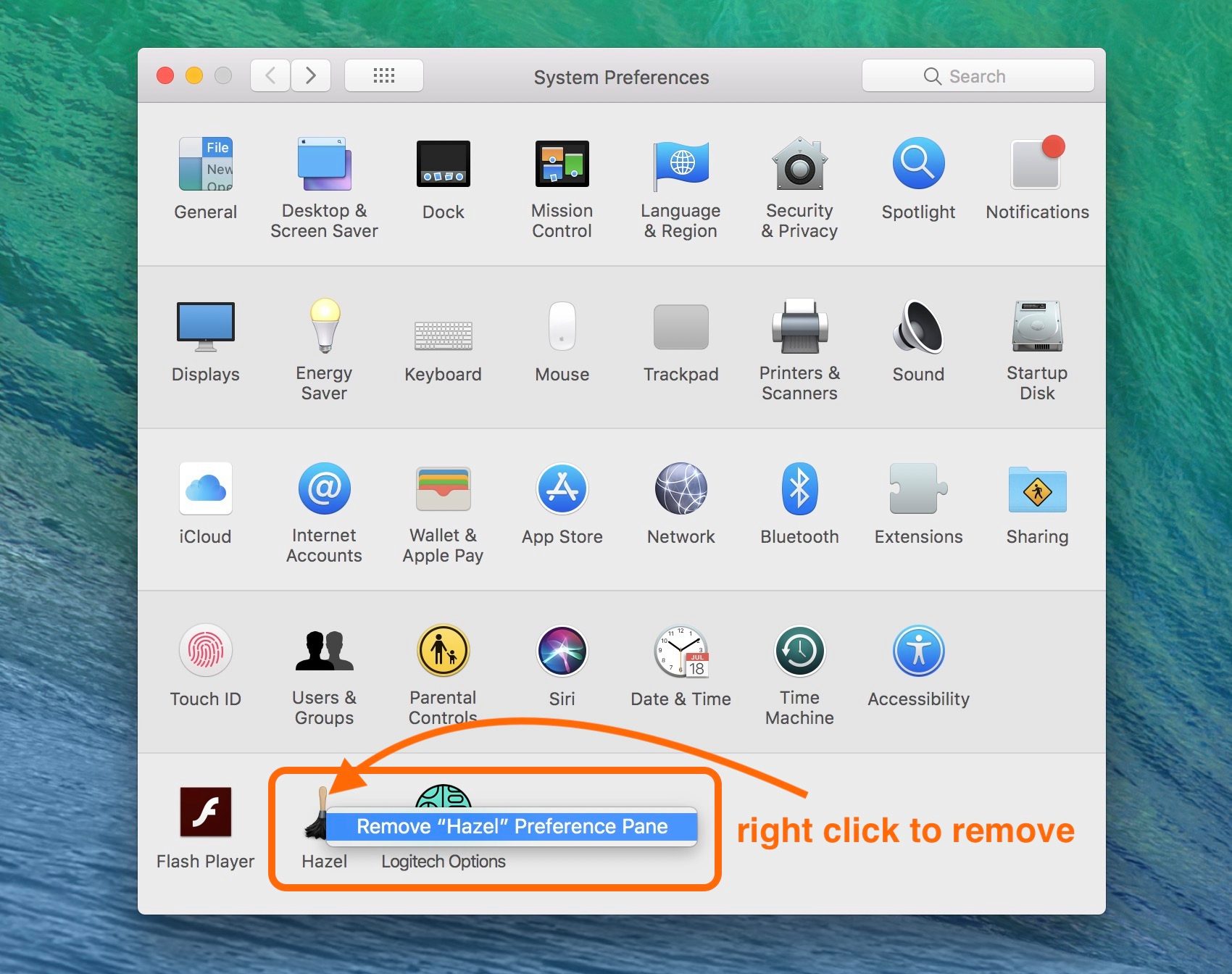 How to delete default apps on mac